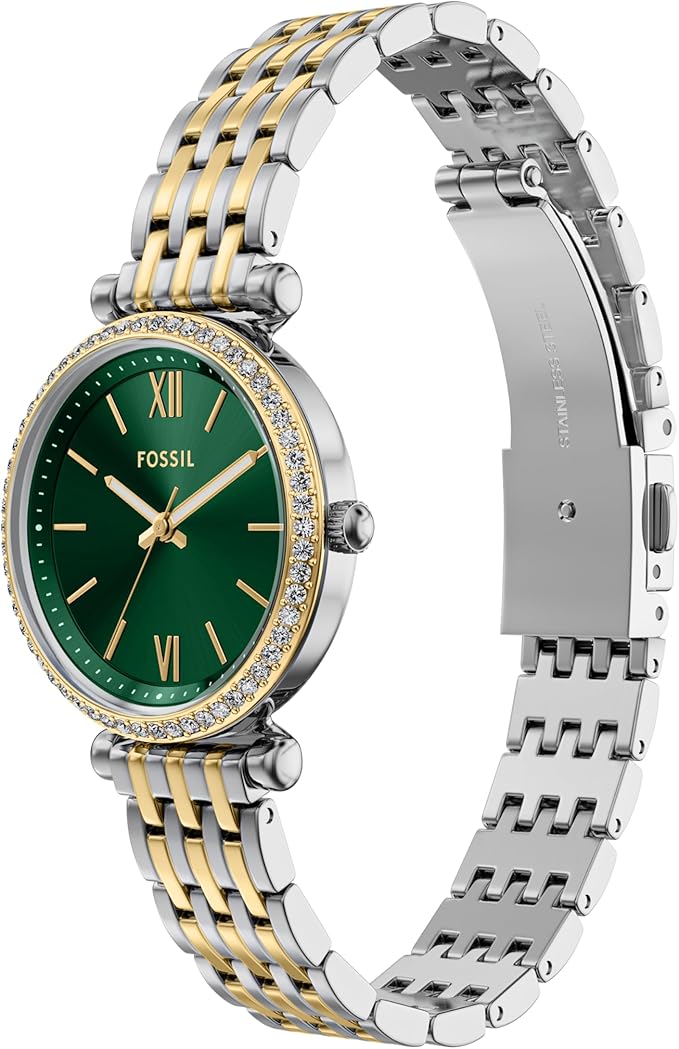 Fossil Women's Carlie Quartz Stainless Steel Three-Hand Watch