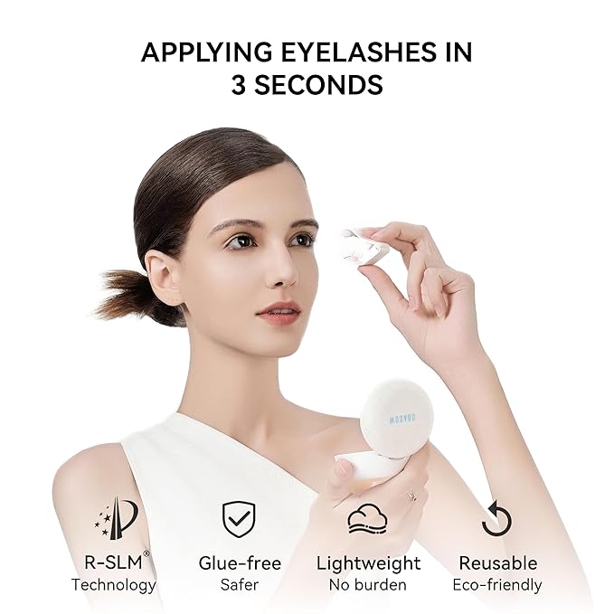 WOSADO Magnetic Eyelashes with Applicator Kit, [V17 Ice Black] Reusable Magnetic Lashes without Eyeliner, Glue-free False Lashes, Waterproof, Lightweight, Suit for Natural Makeup