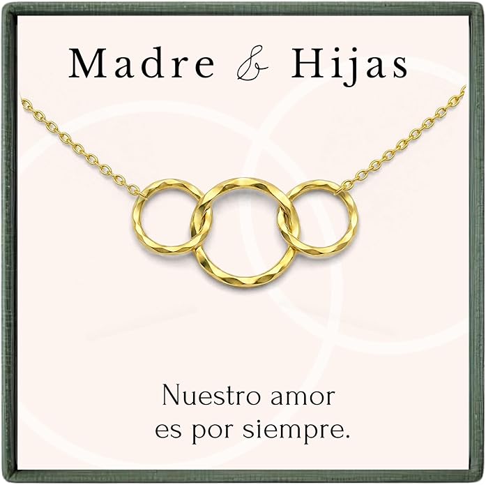 HOPE LOVE SHINE Mom Gift from Daughter - Sentimental, Meaningful Mother and Daughter Necklace, Jewelry, 14k Gold Plated Sterling Silver