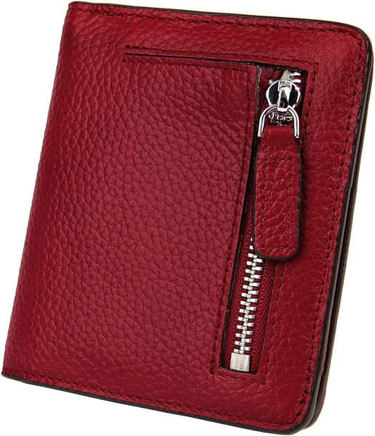 AINIMOER Small Leather Wallet for Women, Ladies Credit Card Holder RFID Blocking Women's Mini Bifold Pocket Purse