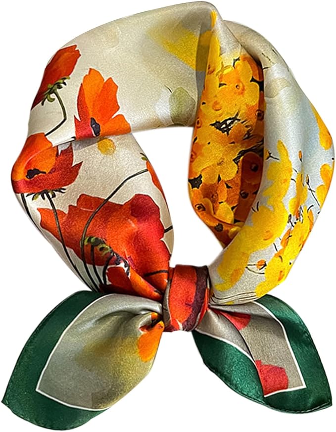 Dailyacc Hair Bandanas Scarf For Women Lightweight Fashion Neck Silk Satin Head Scarves For Sleeping Handbags Scarf
