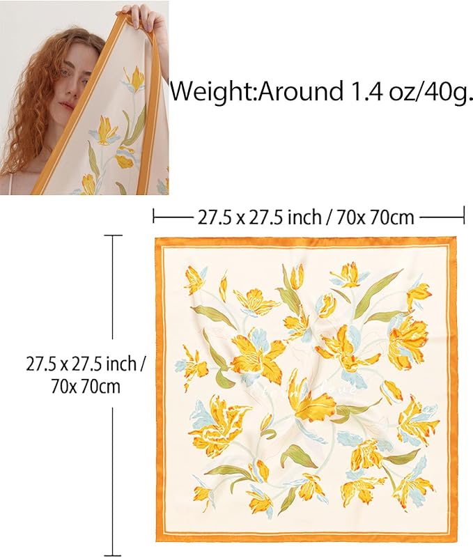 Dailyacc Hair Bandanas Scarf For Women Lightweight Fashion Neck Silk Satin Head Scarves For Sleeping Handbags Scarf
