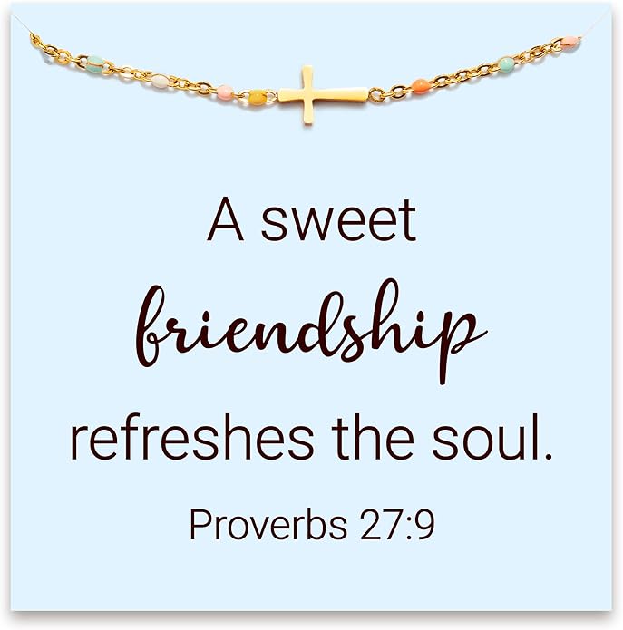 STORYJEWELLERY Christian Gifts for Women, Religious Confirmation and Baptism Gifts, Cross Bracelet for Women, Easter Gift, Encouragement Presents, Christian Jewelry