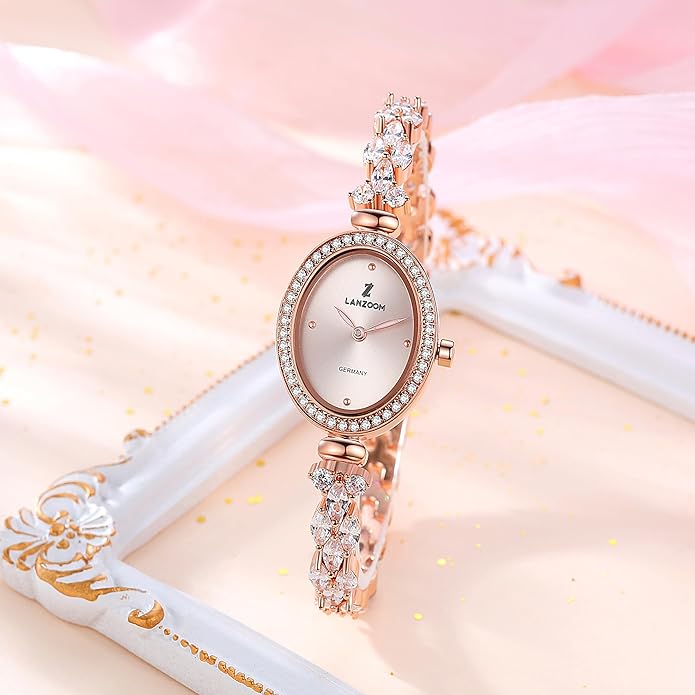 LANZOOM Retro Women's Quartz Watch - Stainless Steel case,Gold Filled, Ideal Gift for Holidays and Special Occasions.