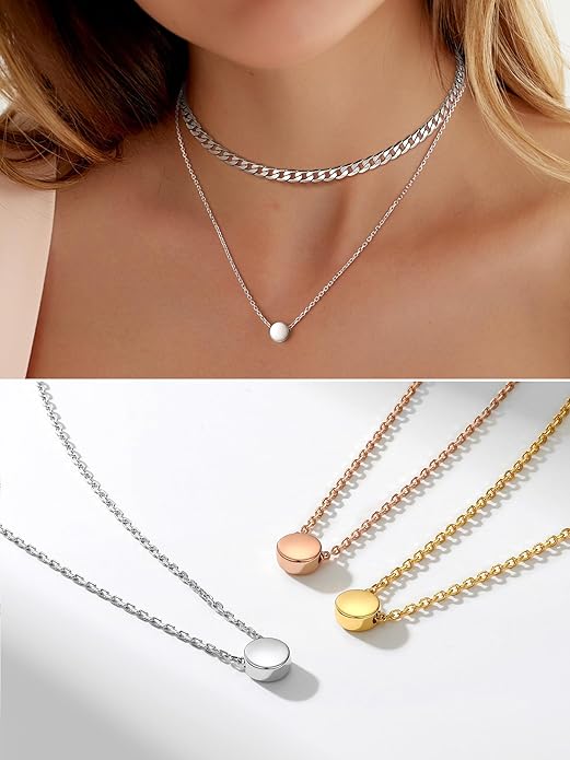 PROSILVER 925 Sterling Silver Necklace for Women | Dainty Delicate Adjustable Choker with Heart/Star/Moon/Vertical Bar Pendant, Hypoallergenic Tarnish Resistant Everyday Jewelry Gift for Her