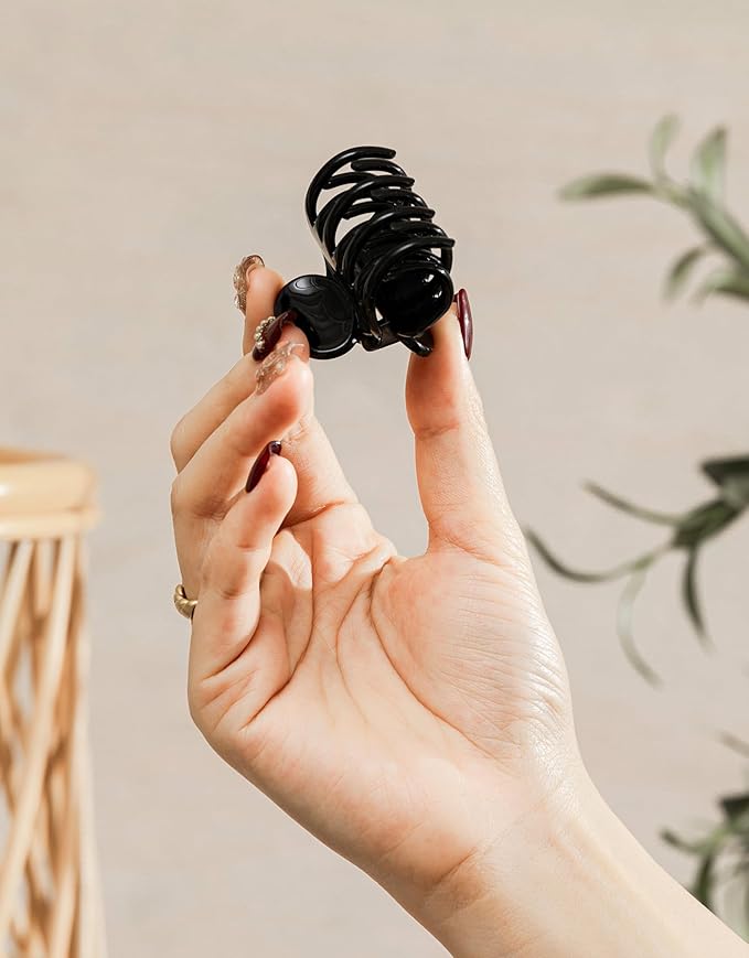 Small Hair Clips for Women Girls, 8 PCS 1.6 Inch Hair Claw Clips for Thin/Medium Thick Hair 4 Style Matte Hair Jaw Clips Non-Slip Tiny Hair Accessories