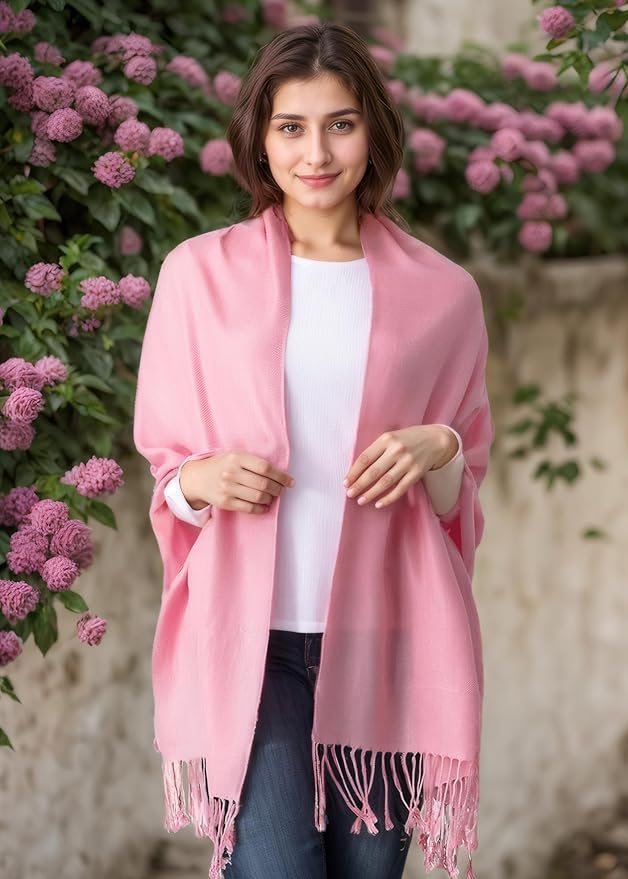 Achillea Soft Silky Pashmina Scarf for Women – Shawl Wrap for Evening Dresses, Bridesmaids, Weddings & Everyday Wear