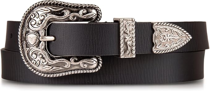 Lucky Brand Women's Western-Inspired Leather Belt | Classic | American Heritage | Casual | Vintage | Cowboy