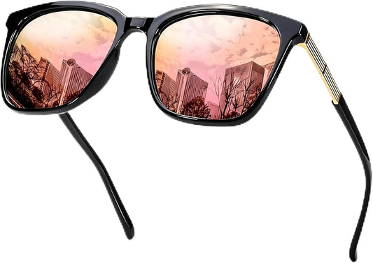 SIPHEW Oversized Square Sunglasses for Women|Lightweight Fashion Sunglasses 100% UV400 Protection|Trendy Mirrored Shade