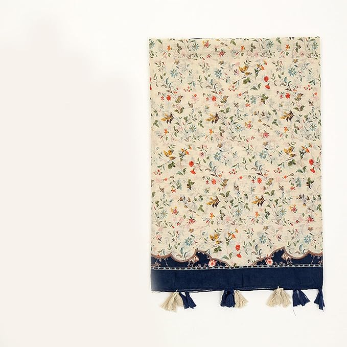 YOUR SMILE Large Boho Scarf for Women Lightweight Floral Printed Scarves Fall Winter Fashion Fringed Shawl wraps