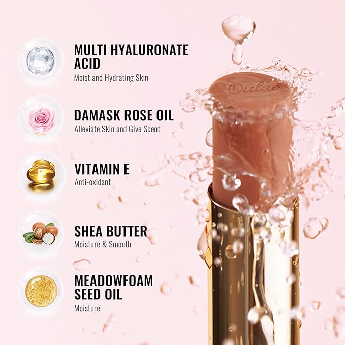 Oulac Color Rich Satin Lipstick - Medium Brown Full Coverage Lip Color, Creamy Silky-Smooth, Moisturizing, Satin Matte Finish, Infused With Shea Butter, Vegan & Clean Beauty, 4g, SG15 Barbara