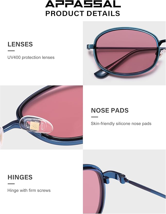 Retro Oval Sunglasses for Women Men Trendy Large Round Y2k Sunnies AP3681