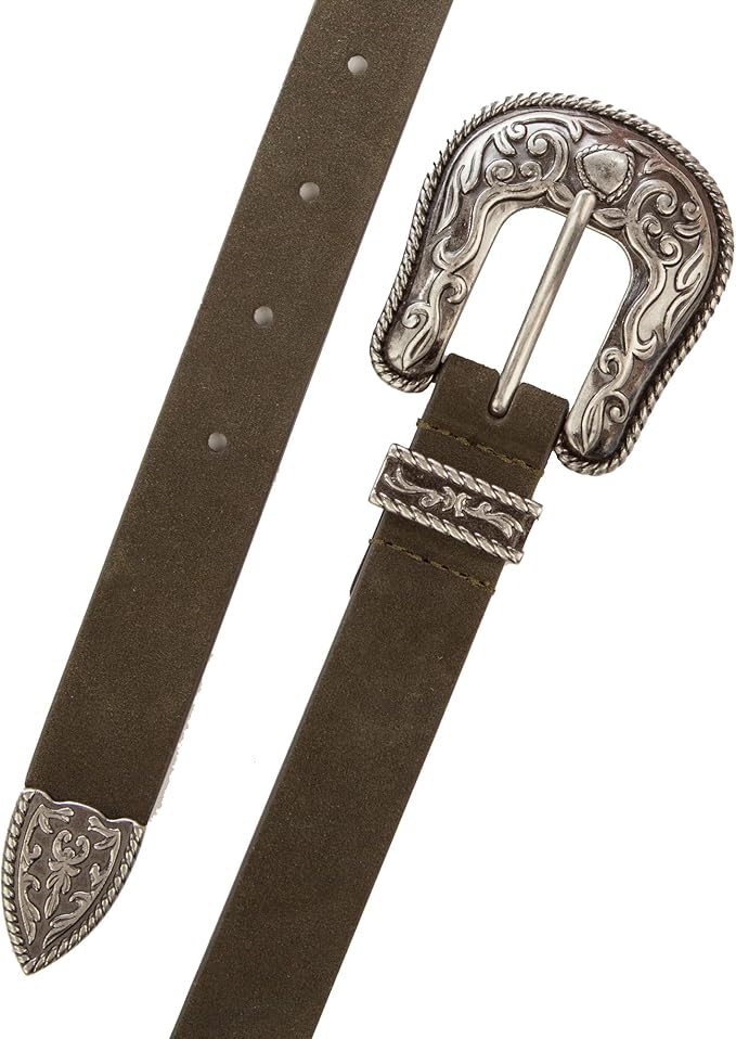 Lucky Brand Women's Western-Inspired Leather Belt | Classic | American Heritage | Casual | Vintage | Cowboy