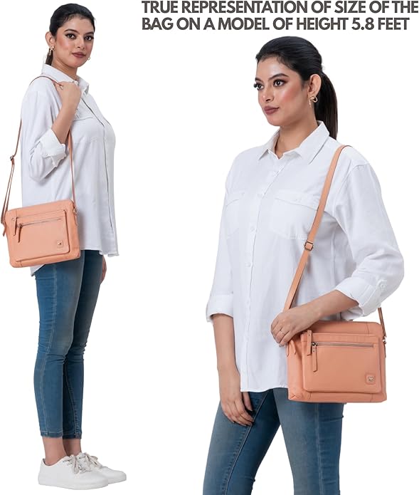 Wise Owl Accessories Small Soft Pebbled Real Leather Crossbody Handbags Purses Sling Crossover Shoulder Bag