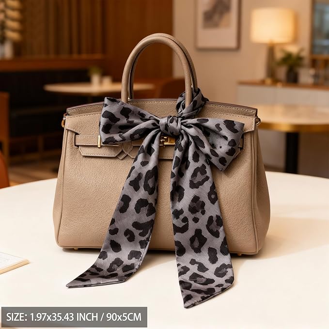 Purse Scarf for Women, Multifunctional Skinny Scarf for Bags Hair Neck Fashion Accessories