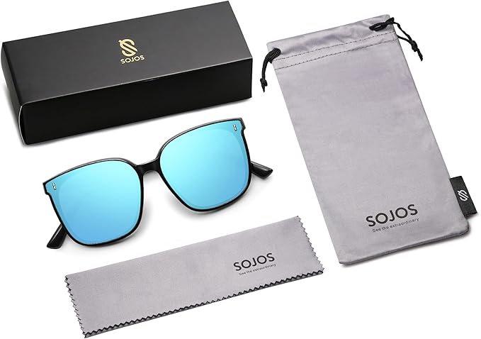 SOJOS Sunglasses for Women Men Vintage Style Shades SJ2157