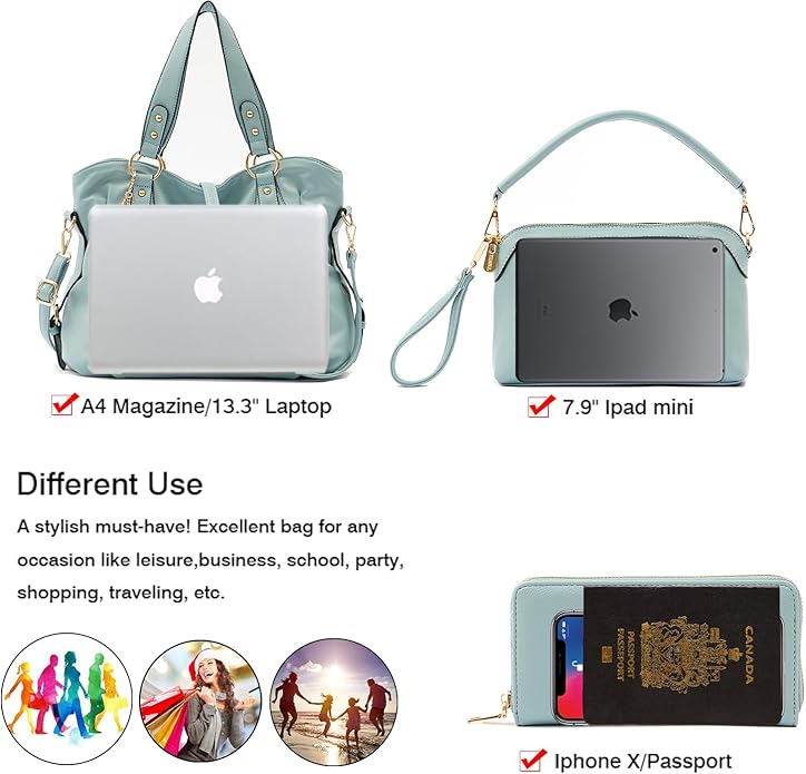 Women Large Crossbody Bags Ladies Satchel Shoulder Handbags Purse and Wallet Set for Women Totes Hobo Purses
