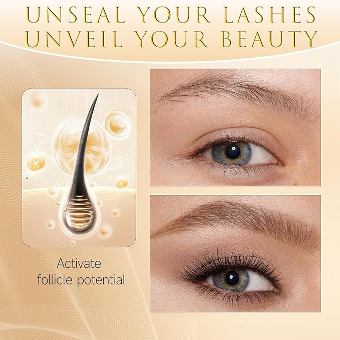 Eyelash Growth Serum – Lash Serum for Eyelash Growth with 15 Plant Extracts for Longer Thicker Fuller Lashes Nourishing Formula to Enhance Natural Beauty Hypoallergenic Oil Free lash growth serum -3ml