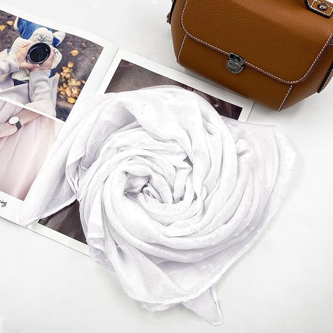 woogwin Women's Cotton Scarves Lady Light Soft Fashion Solid Scarf Wrap Shawl