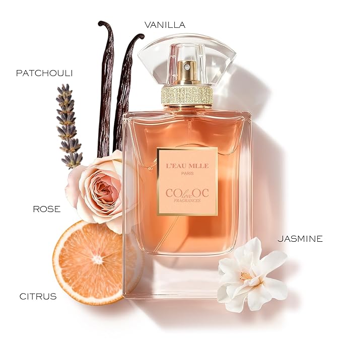 L'EAU MLLE Paris Eau de Parfum - Fresh & Floral Oriental Notes Of Citrusy, Rose Essence, Warm Vanilla & Earthy Patchouli, Long Lasting Womens Perfume, Precious Gift - 5ml Red Empty Bottle