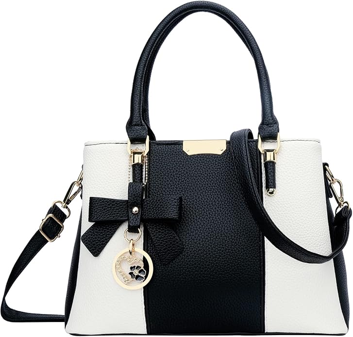 KKXIU 3 Zippered Compartments Purses and Handbags for Women Top Handle Satchel Shoulder Ladies Bags