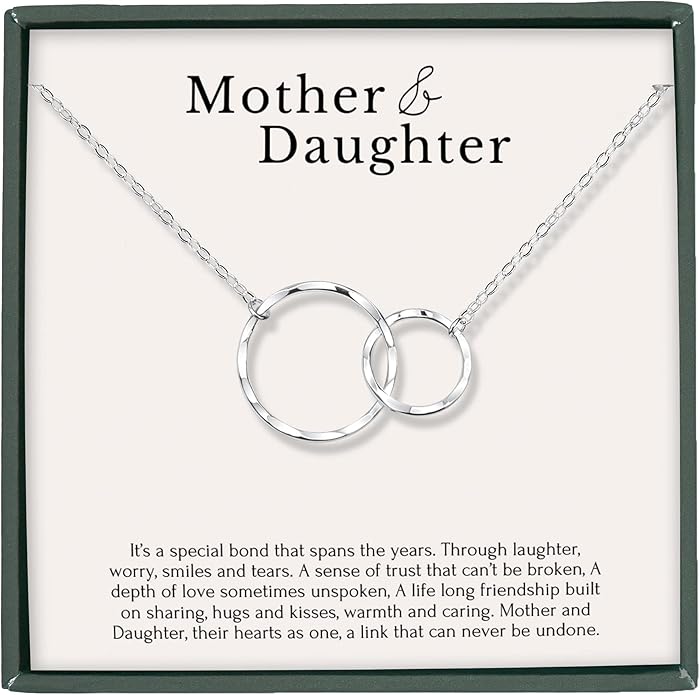 HOPE LOVE SHINE Mom Gift from Daughter - Sentimental, Meaningful Mother and Daughter Necklace, Jewelry, 14k Gold Plated Sterling Silver