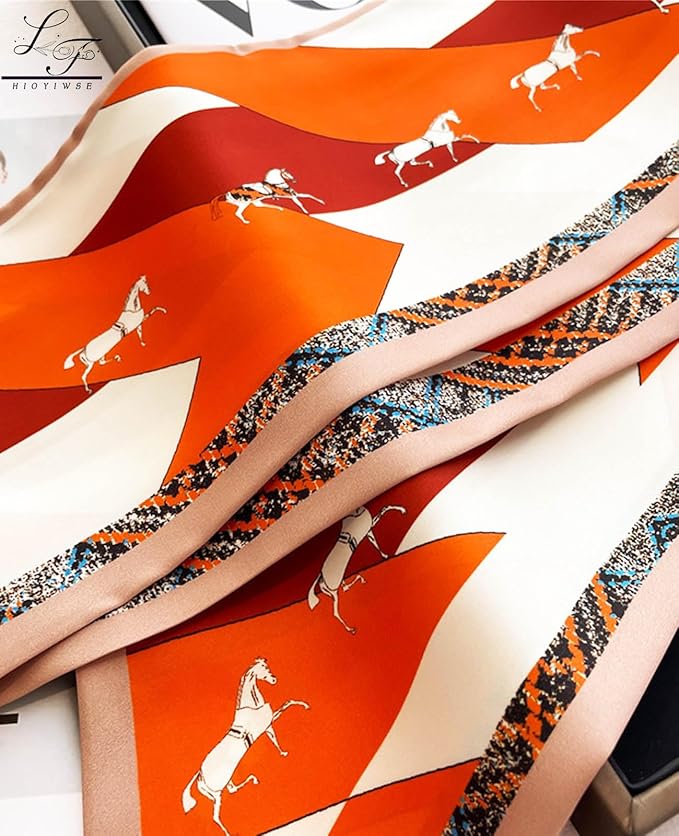 Head Scarf Hair Neck Scarves For Women Purse Bag Scarfs For Handbags Silky Long Thin Satin Headscarf Fashion