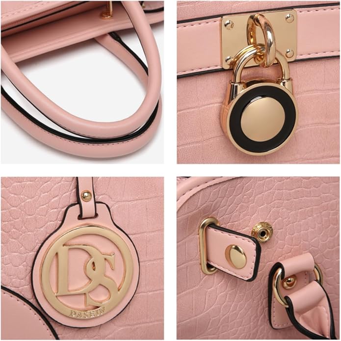 Dasein Women Handbags Top Handle Satchel Purse Shoulder Bag Hobo Bag Work Bag Set 2pcs