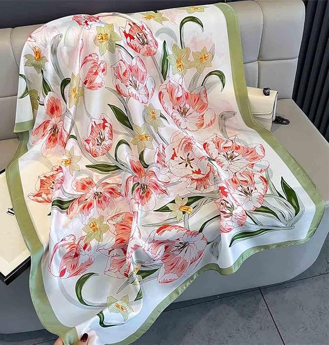 Xyueanlo Scarfs for Women Lightweight Scarves Fashion Print Floral Pattern Head Scarf Wraps Shawls