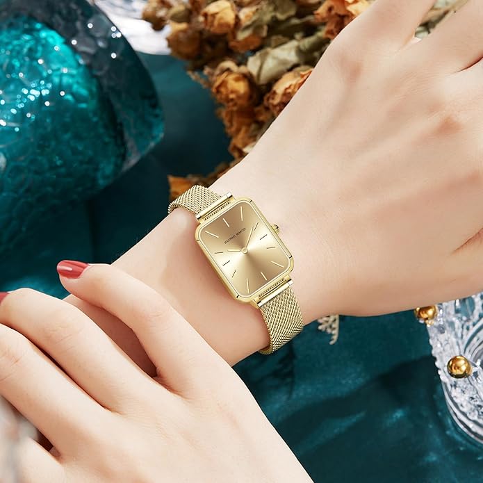 HANNAH MARTIN Watches for Women Waterproof Ladies Analog Quartz Wrist Watches Stainless Steel Band Fashion Dainty Female Watch Luxury Bracelet Diamond