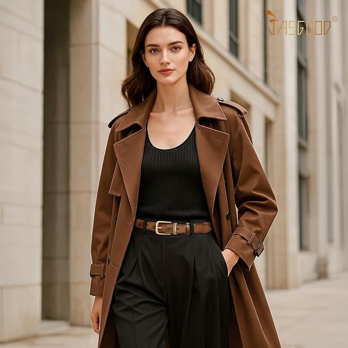 JASGOOD Women Belt Genuine leather Belt with Vintage Metal Buckle,Ladies Full Grain Leather Belt for Jeans Pants