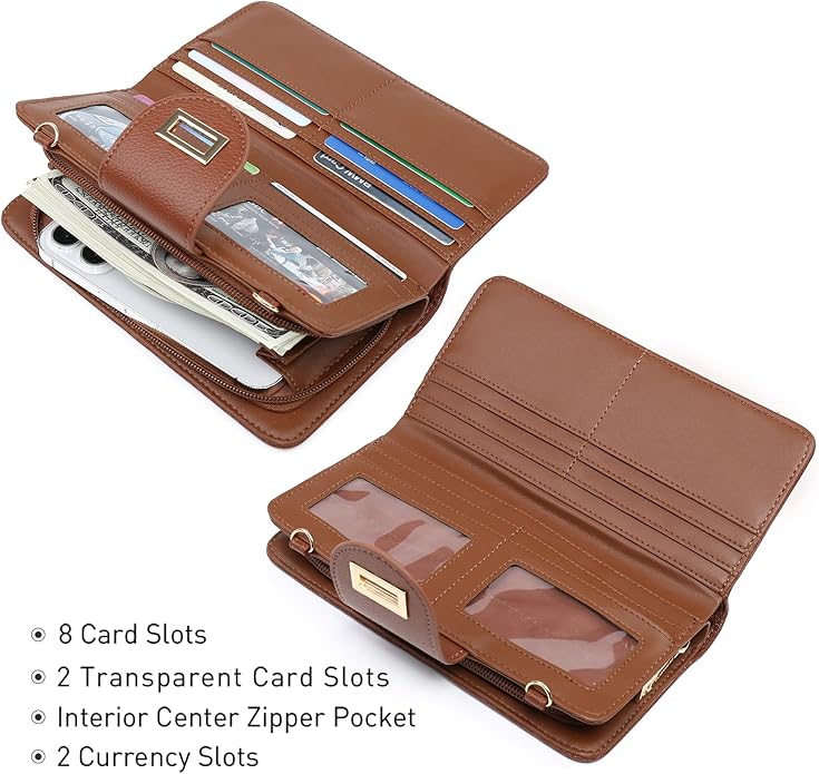 MKP COLLECTION Women Small Crossbody Shoulder Bag Zip Wallet Purse Handbags Clutch Credit Card Holder with Chain Strap