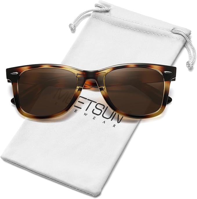 MEETSUN Polarized Sunglasses for Women Men Classic Retro Square Frame Driving Sun Glasses UV Protection
