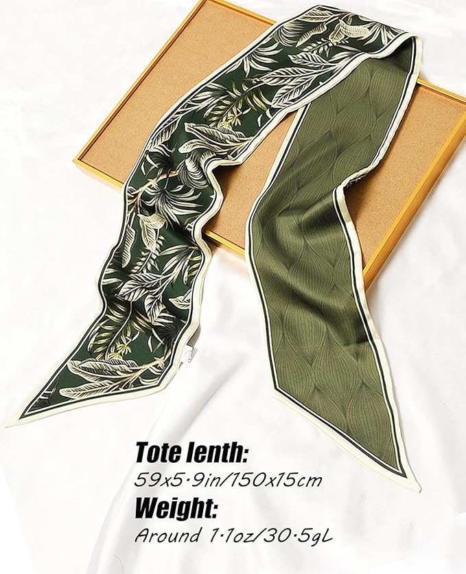Head Scarf Hair Neck Scarves For Women Purse Bag Scarfs For Handbags Silky Long Thin Satin Headscarf Fashion