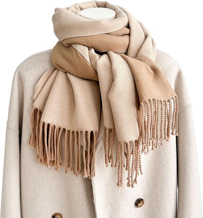 Winter Scarf for Women-Reversible Scarf with Cashmere-Like Softness 70x200cm - Warm Shawl Wrap -Pashmina Shawls Wrap