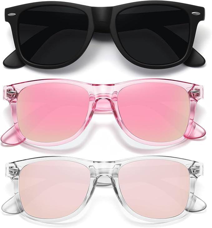 MEETSUN Polarized Sunglasses for Women Men Classic Retro Trendy Driving Sun Glasses UV400 Protection (3 Pack)