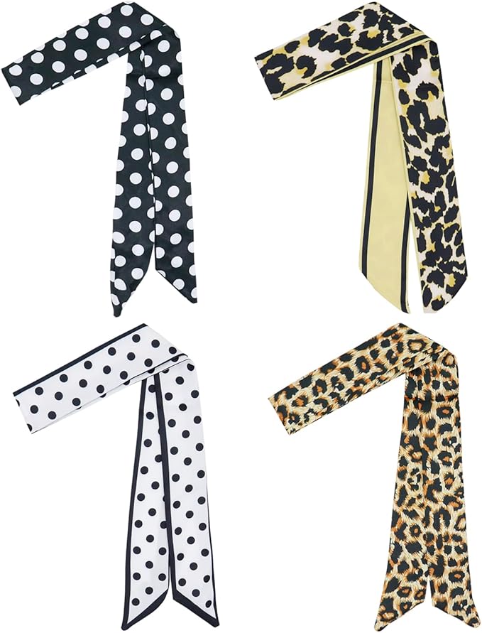 Purse Scarf for Women, Multifunctional Skinny Scarf for Bags Hair Neck Fashion Accessories