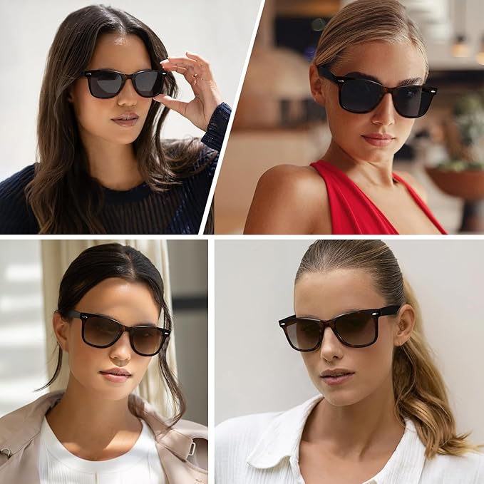 MEETSUN Polarized Sunglasses for Women Men Classic Retro Square Frame Driving Sun Glasses UV Protection