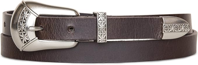 Lucky Brand Women's Western-Inspired Leather Belt | Classic | American Heritage | Casual | Vintage | Cowboy