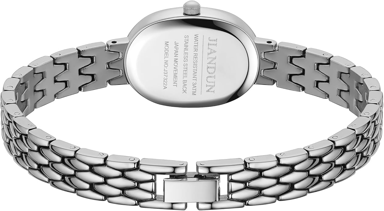 JIANDUN Vintage Small Gold Women’s Watch, Elegant Stainless Steel Bracelet, Water-Resistant with Tools Included