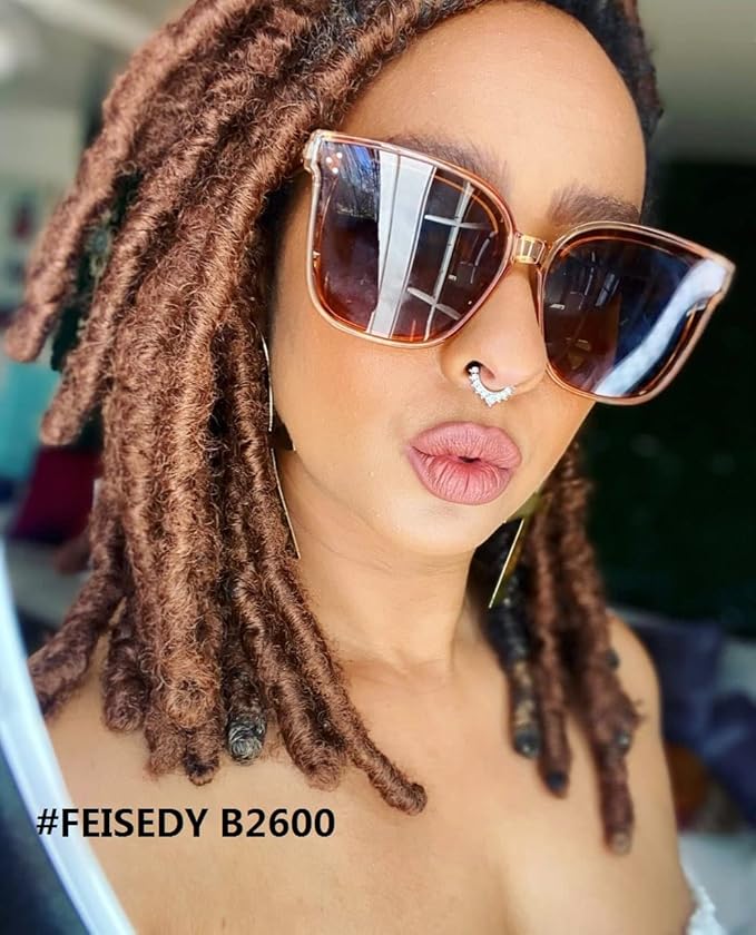 FEISEDY Oversized Polarized Sunglasses - UV400 Protection, Square Fashion Sun Glasses for Outdoor & Daily B2600
