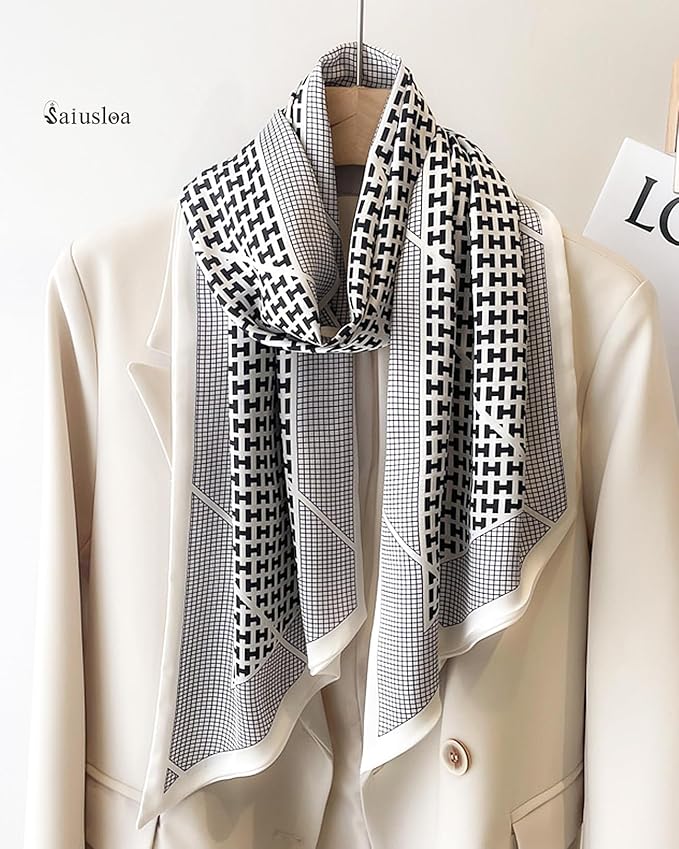 Purse Scarf For Handbags Head Scarves For Women's Hair Bags Scarfs Long Skinny Scarves Fashion Silky