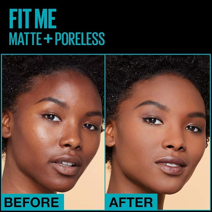 Maybelline New York Fit Me Matte + Poreless Liquid Foundation, Pouch Format, 335 Classic Tan, 1.3 Ounce