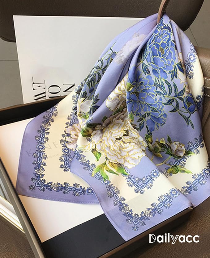 Dailyacc Hair Bandanas Scarf For Women Lightweight Fashion Neck Silk Satin Head Scarves For Sleeping Handbags Scarf