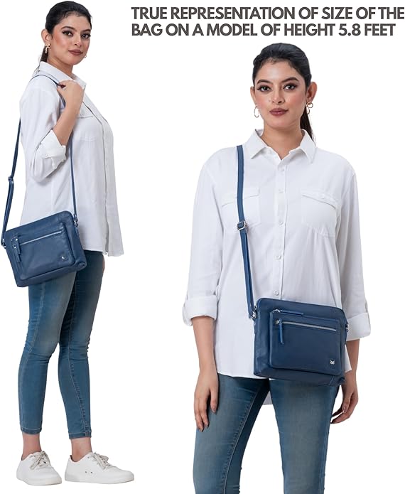Wise Owl Accessories Small Soft Pebbled Real Leather Crossbody Handbags Purses Sling Crossover Shoulder Bag