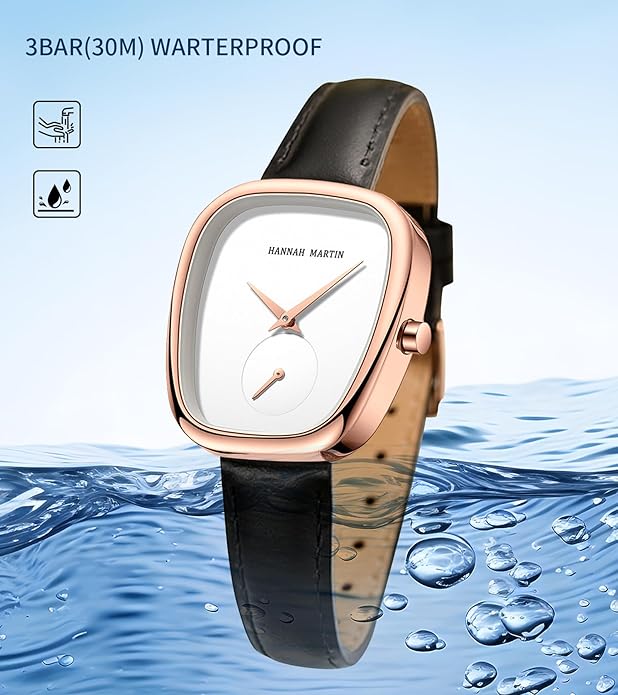 HANNAH MARTIN Watches for Women Waterproof Ladies Analog Quartz Wrist Watches Stainless Steel Band Fashion Dainty Female Watch Luxury Bracelet Diamond