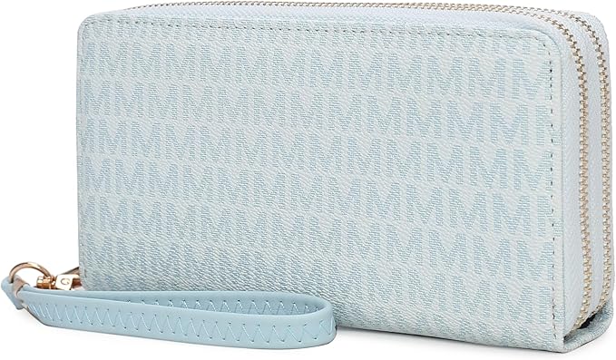 MKF Collection Wristlet Wallet for Women, Small Vegan Leather Credit Card Holder with Zipper Coin Pocket Wallet Purse Handbag By Mia K