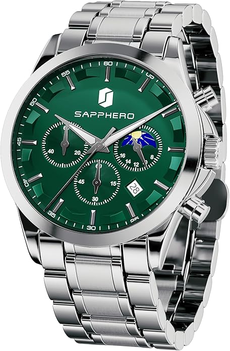 BY BENYAR Mens Watches Analog Quartz Chronograph Waterproof Wrist Watches for Men Fashion Business Work Casual Sport Designer Dress Watch with Calendar Elegant Gifts for Men