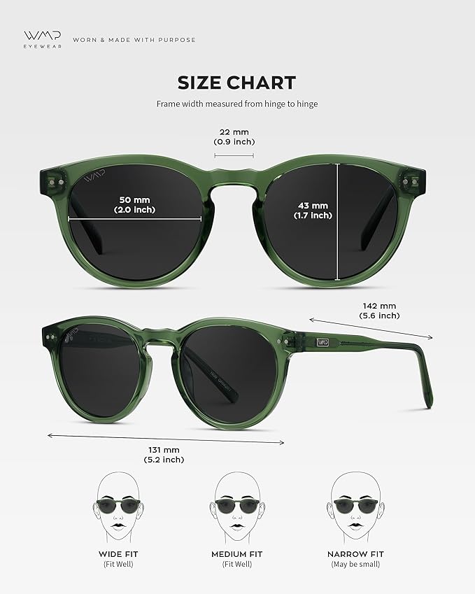 WearMe Pro Round Polarized Sunglasses for Women - Retro Classic UV400 Protection for Driving & Everyday Wear