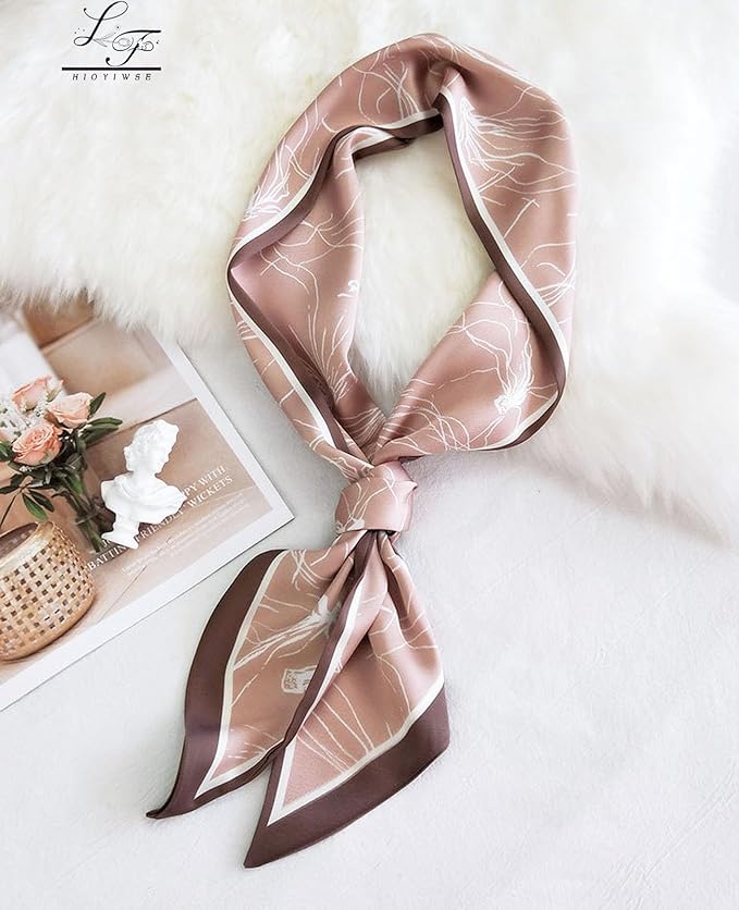 Head Scarf Hair Neck Scarves For Women Purse Bag Scarfs For Handbags Silky Long Thin Satin Headscarf Fashion